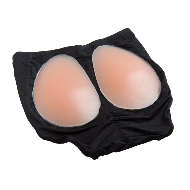 Buttocks Women Silicone Pad Padded Panties False Butt Lift With Silicone Pads Removable Hip Butt Enhancer Fake Ass Black XL