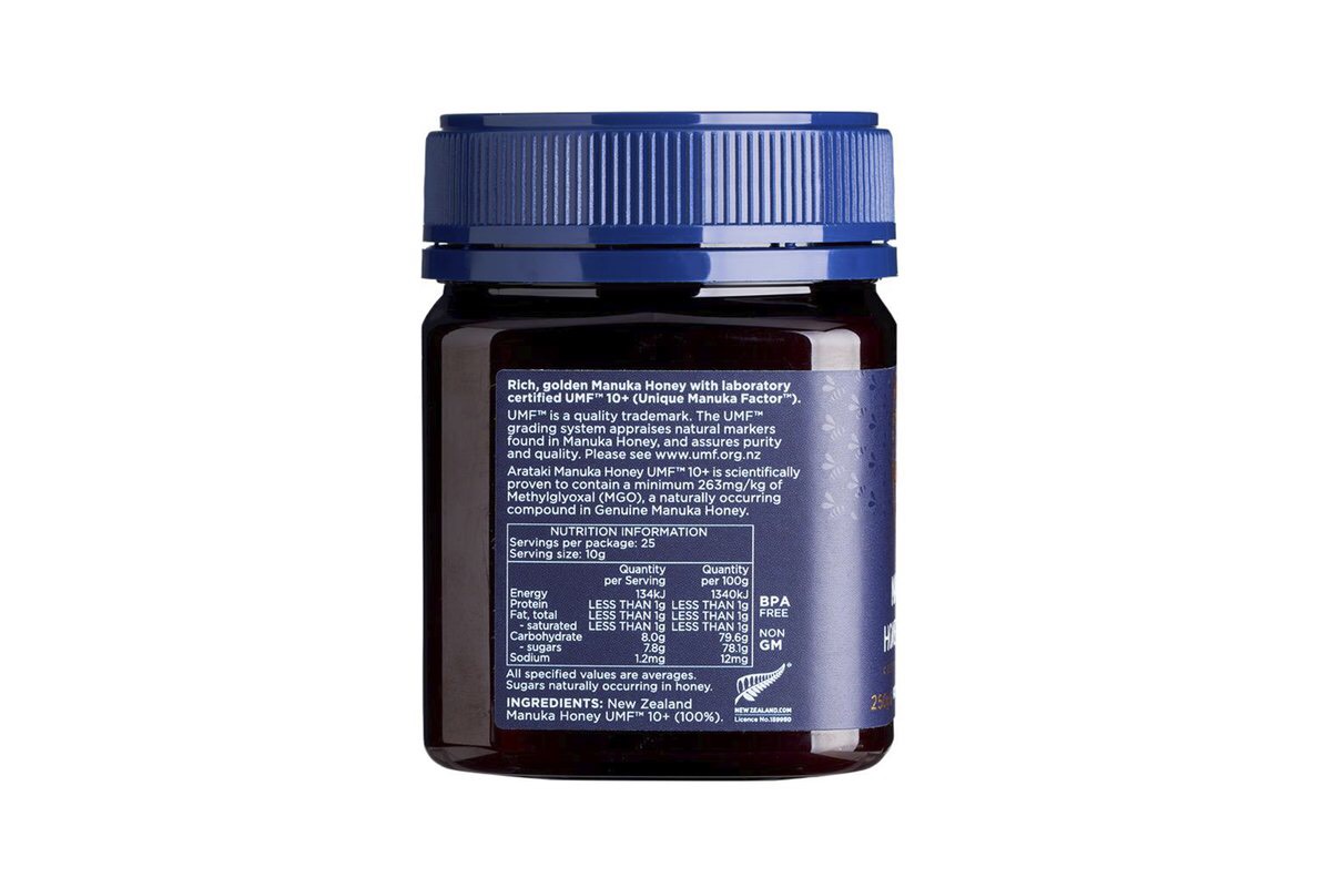 น้ำผึ้งมานูก้า Arataki Manuka Honey UMF10+ (MGO263+) 250g Product of ...