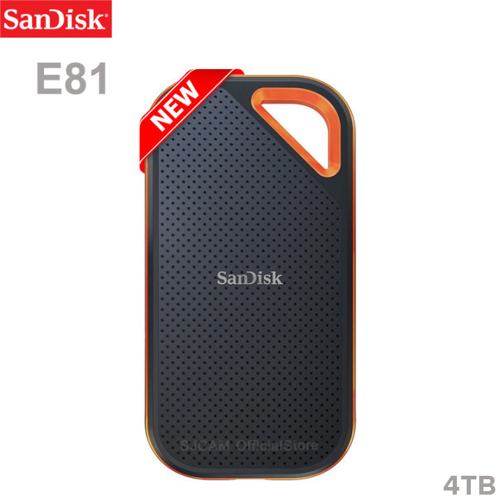 SanDisk Extreme PRO Portable SSD 4TB (SDSSDE81-4T00-G25) Up to 2000 MB/s Read & Write Speeds เอสเอสดี พกพา แซนดิสก์ อุปกรณ์สำรองข้อมูล เก็บข้อมูล ฮาร์ดดิสก์ภายนอก รับประกัน 5 ปี