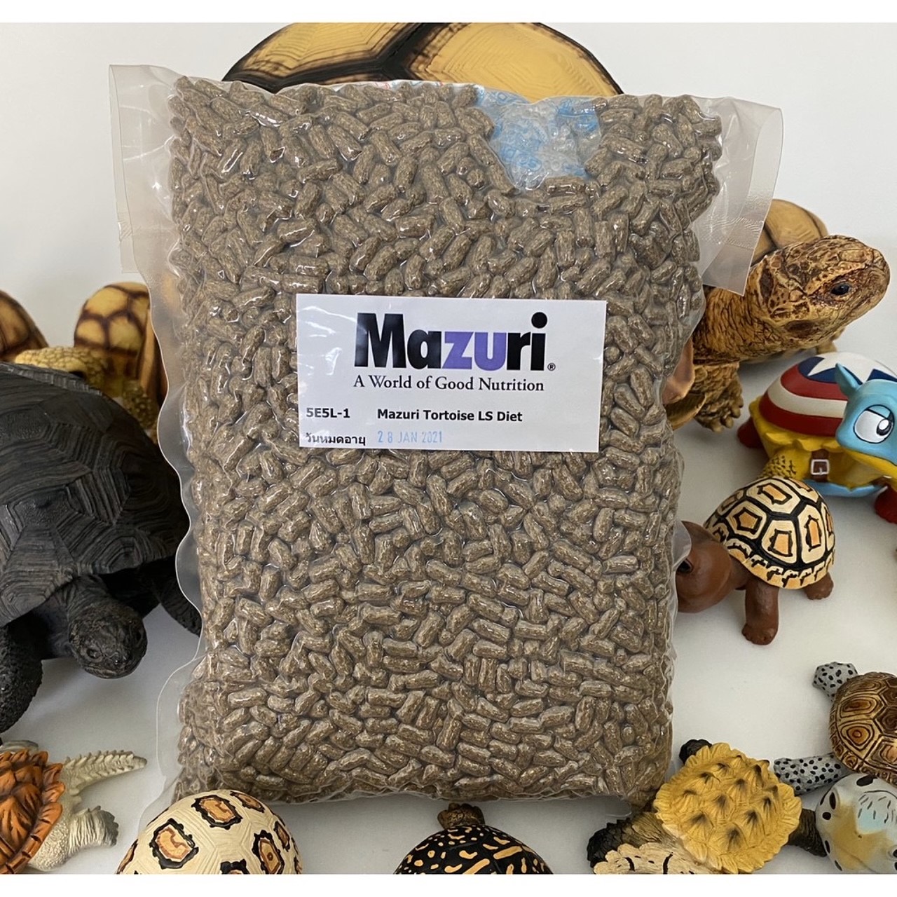 อาหารเต่าบก Mazuri 5E5L(มาซูริสูตรใหม่) 1kg ใช้กันทั่วโลก มีชื่อเสียงที่สุด เพิ่งเลี้ยงเต่าบกมาซูริไม่ผิดหวังEXP:29/03/2022