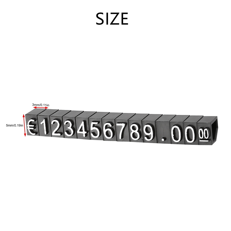 30Sets Plastic Cubes Price Display Tags Adjustable Number Stand Frame Label Shop
