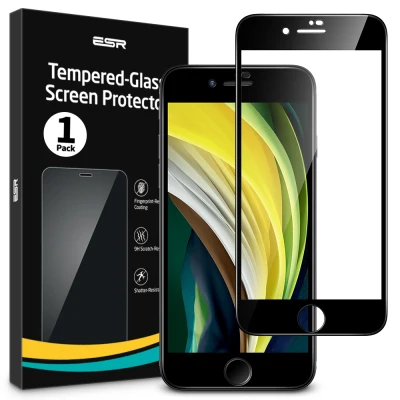 ESR Tempered Glass for iPhone SE 2020 Screen Protector Full Cover Tempered Glass for iPhone SE 2020 8 7 6s Screen Flims