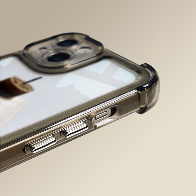 Ốp Điện Thoại TPU Mềm Trong Suốt Chống Sốc Nút Độc Đáo Cho IPhone 11 14 13 12 Pro Max XS Max X XR 7 8 6 6S Plus Sự Bảo Vệ