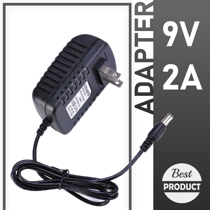 AC 110V 220V To DC 9V 2A 5.5x2.5mm Power Supply Adapter Charger หัว2.5mm
