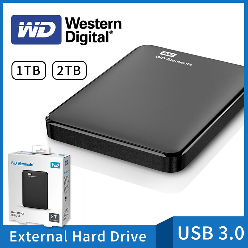 ส่งจากกรุงเทพ WD 2TB USB 3.0 HDD 2.5 WD External hdd 2TB Portable Hard