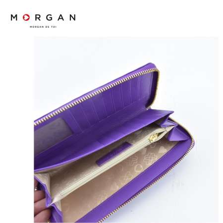 MORGAN BAG กระเป๋าสตางค์หนังแท้ซิปรอบ ใบยาว รุ่น KIRBASIC 03