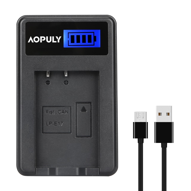 Zzooi aopuly lp-e17 lpe17 lp e17 lcd display usb battery charger for canon x8i rebel t6i m3 eos 760d kiss 8000d rebel t6s 750d camera
