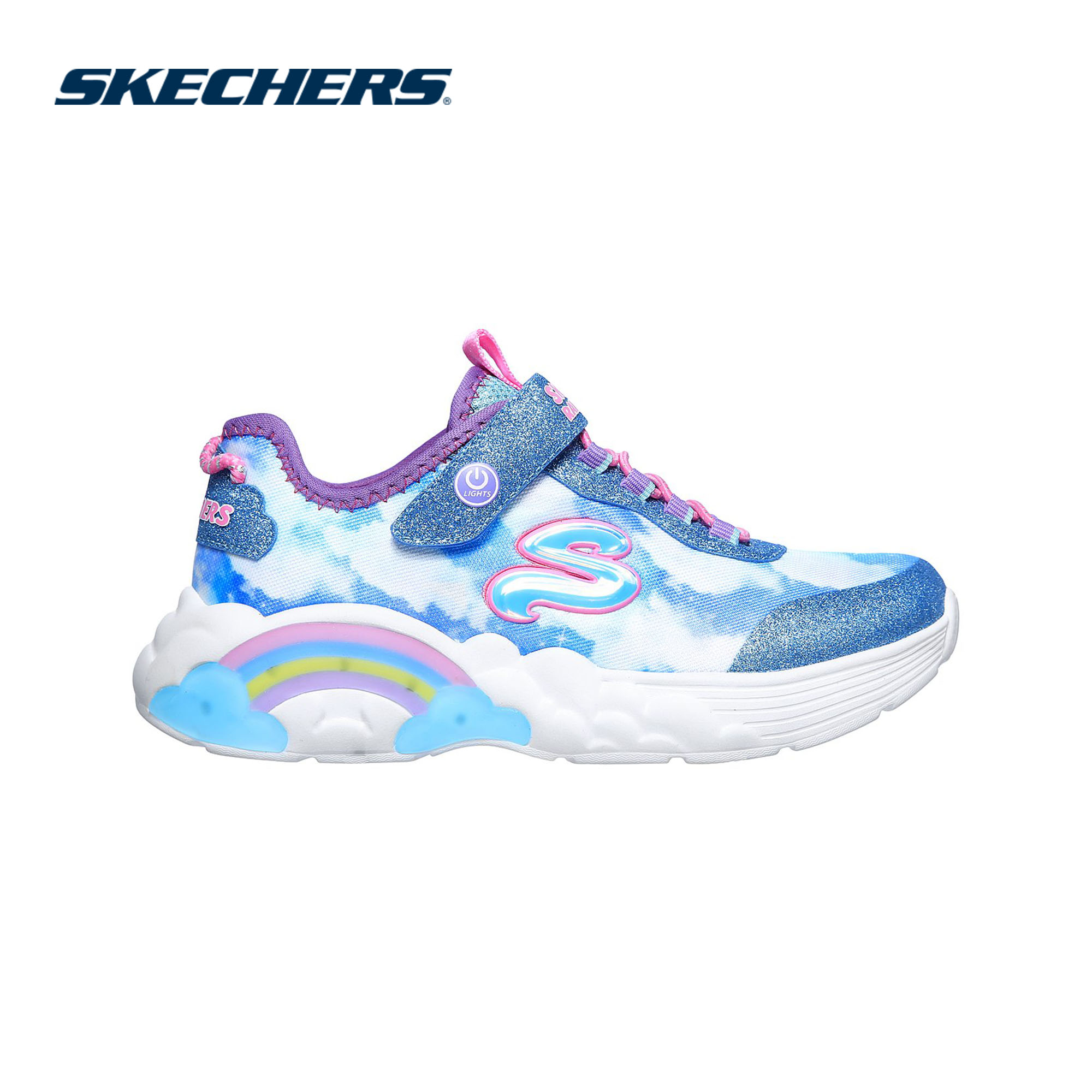 Skechers สเก็ตเชอร์ส รองเท้า เด็กผู้หญิง S-Lights Rainbow Racer Shoes - 302300L-BLU