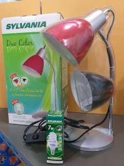 SYLVANIA โคมไฟตั้งโต๊ะ รุ่น DUO COLOR แถมหลอดตะเกียบ 7 วัตต์ ฟรี