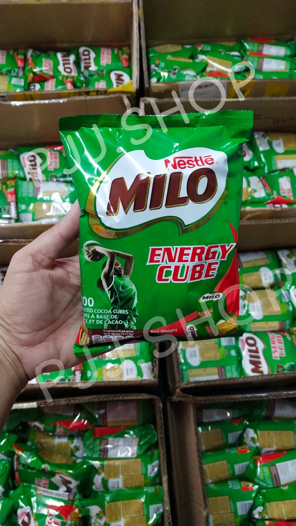 Milo Energy Cube ไมโลคิวป์ ขนมช็อคโกแลต ไมโลอัดก้อน ( 1 ห่อ มี 100 เม็ด )