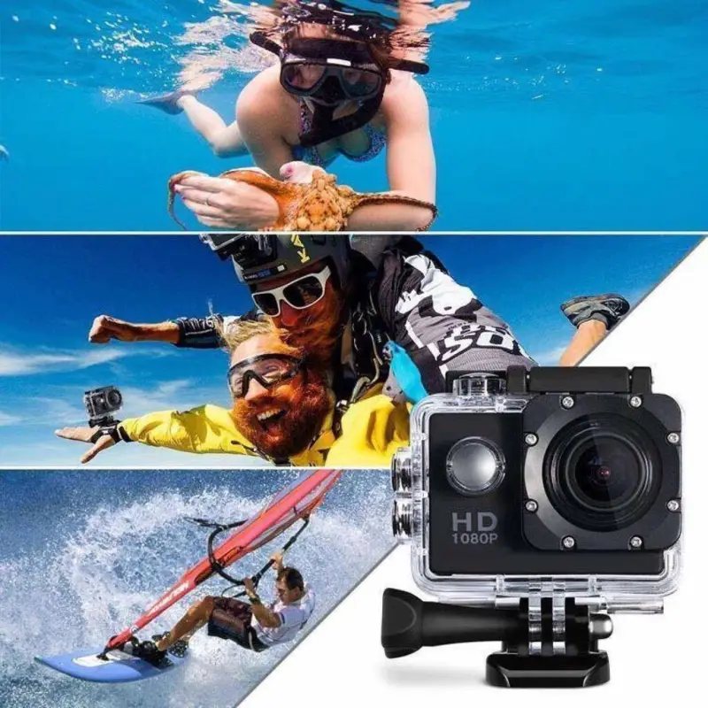 ภาพสินค้ากล้องติดหมวก กล้องมินิ ถ่ายใต้น้ำ กล้องกันน้ำ กล้องรถแข่ง กล้องแอ็คชั่น ขับเดินทาง ดำน้ำ กันน้ำ กันสั่น มั่นคง กล้อง Sport Action Camera 1080P 4K จากร้าน Cdream.shop บน Lazada ภาพที่ 3