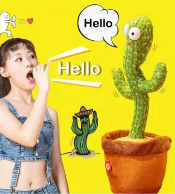 กระบองเพชรเต้นได้ 120 เพลงอัดเสียงได้ร้องเพลงได้ตุ๊กตาเต้นต้นกระบองเพชร dancing Cactus toy