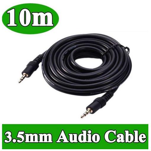 สายสัญญาณ ออดิโอ (AUX) 3.5mm หัว ผู้-ผู้ , สายแจ็ค3.5mm(Male to Male Audio Cable Stereo Aux Cable Cord) ยาว 10 เมตร