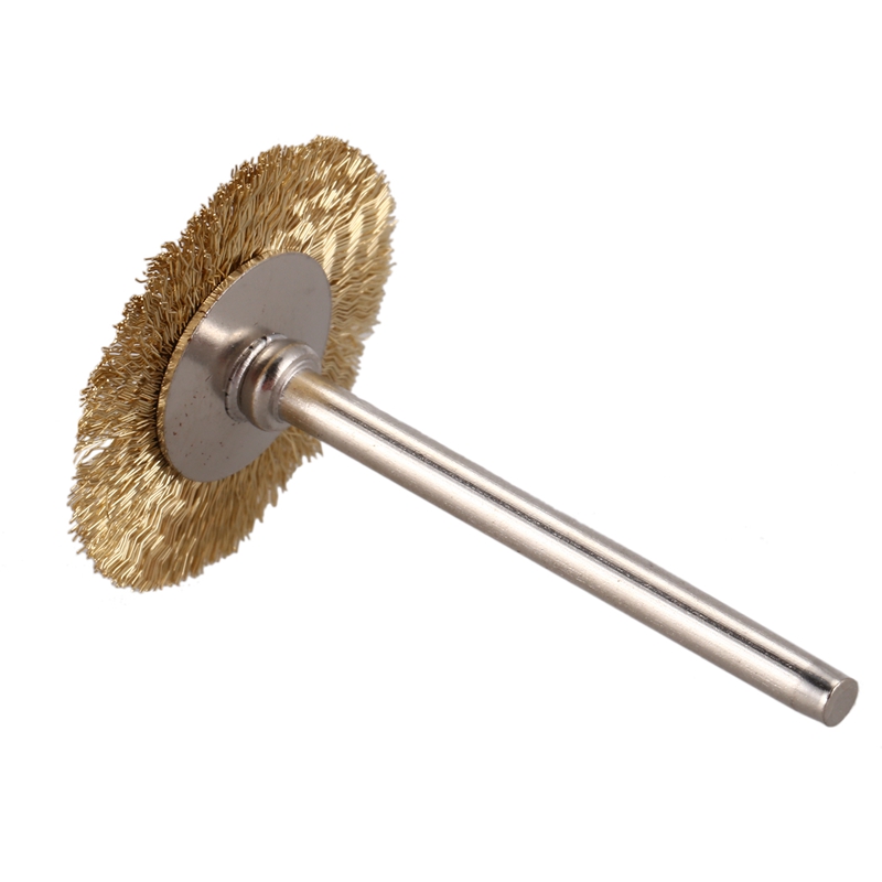 10 x Brass Wire Brush Round Brushes Disc Brush Pot Brush for Dremel