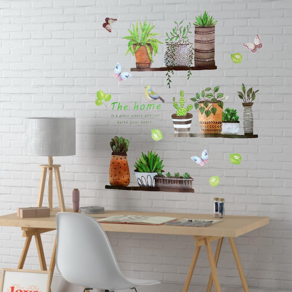 Garden Plant Pattern Wall Sticker Home Decoration for Bedroom Living