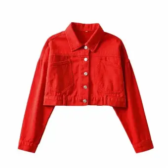 black short sleeve jean jacket