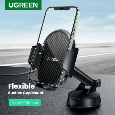 UGREEN mobile phone holder clip, 360º rotation, can be used in the car, suitable for all models of mobile phones, all brands, suitable for VIVO, OPPO, iPhone, Huawei.