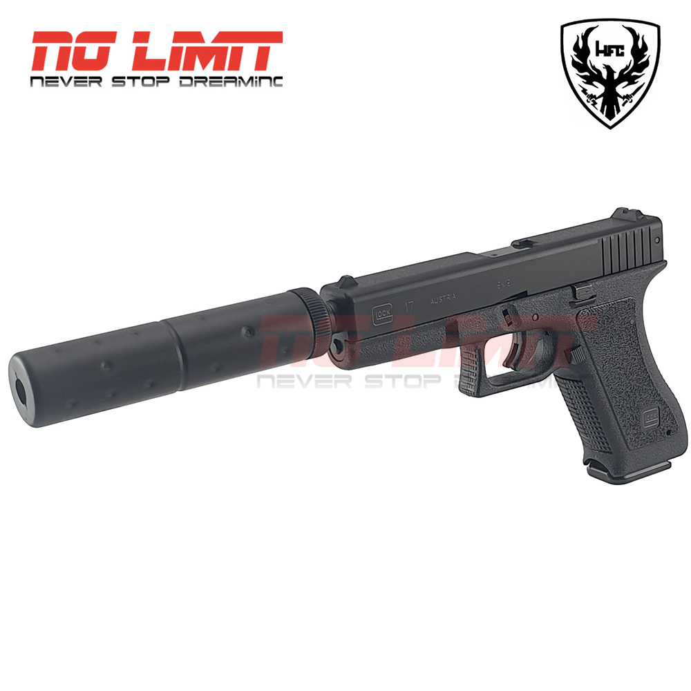 ปืนอัดลมสปริง HFC HA-117 โมเดล Glock17 (มีมาร์คกิ้ง) Made in Taiwan ลูกหมดสไลด์ค้าง ช่องคัดปลอกเปิด มีระบเซฟไก สินค้าได้ตามภาพ ถ่ายจากสินค้าจริง