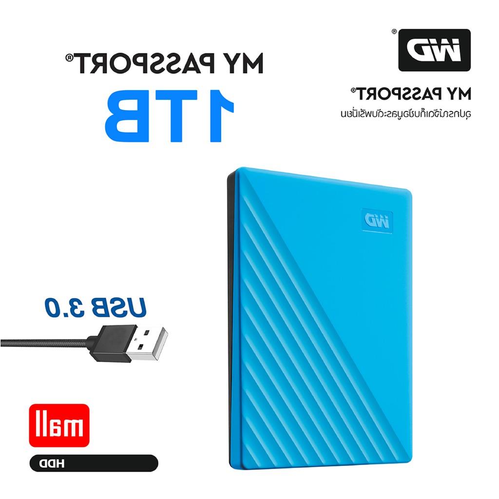 【จุดขายร้อน】 ใหม่ 2021 WD External  Psport 1TB (สีฟ้า) USB 30 HDD 25 ( ฮาร์ดดิสพกพา ฮาดดิสพกพา Internal Harddisk Harddrive )