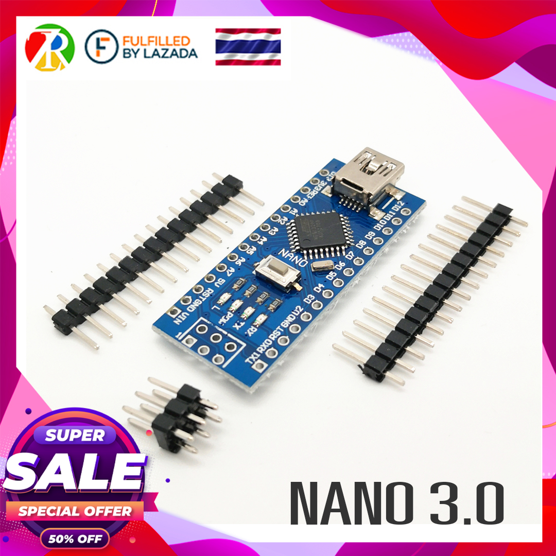 Arduino Nano 30 Atmega328 บอร์ดพัฒนาไมโครคอนโทรลเลอร์ Atmega328 Ch340 By Zerobike Zerobike 0934