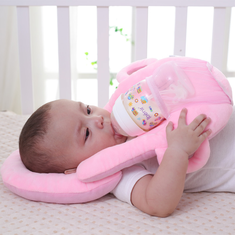 หมอนเด็กอ่อนป้องกันการพลิกคว่ำและการป้องกันการหกของนม    Anti-Rollover and Anti-Spill Nursing Baby Pillow  สีวัสดุ สีฟ้า