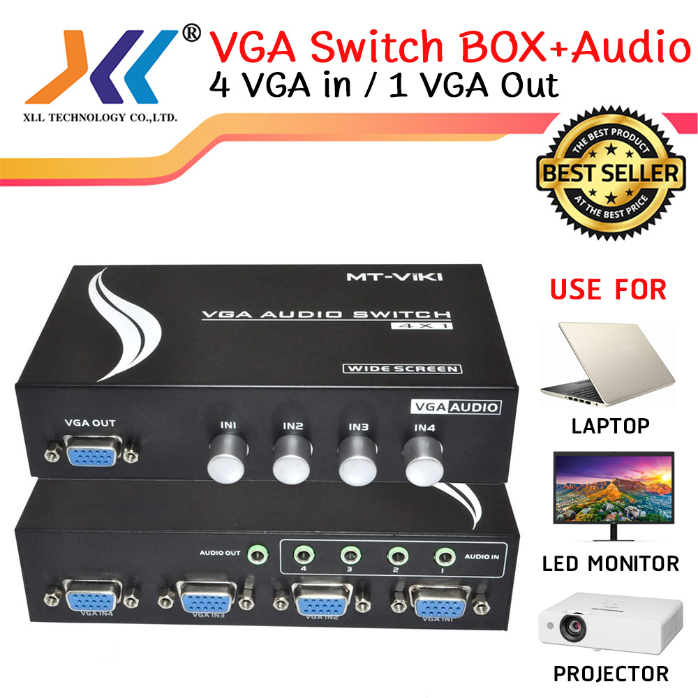 VGA SWITCH IN 4 OUT 1 + Audio