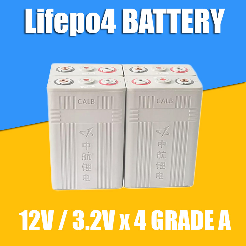 Grade A 12V 3.2V x 4 แบตเตอรี่​ ลิเธียม​ CALB lithium ion Lifepo4 โวลท์​เต็ม​ 100ah​ แบตเตอรี่ลิเธียม​ UPS​ รถกอล์ฟ​ Solar ระบบโซล่าเซลล์ Battery