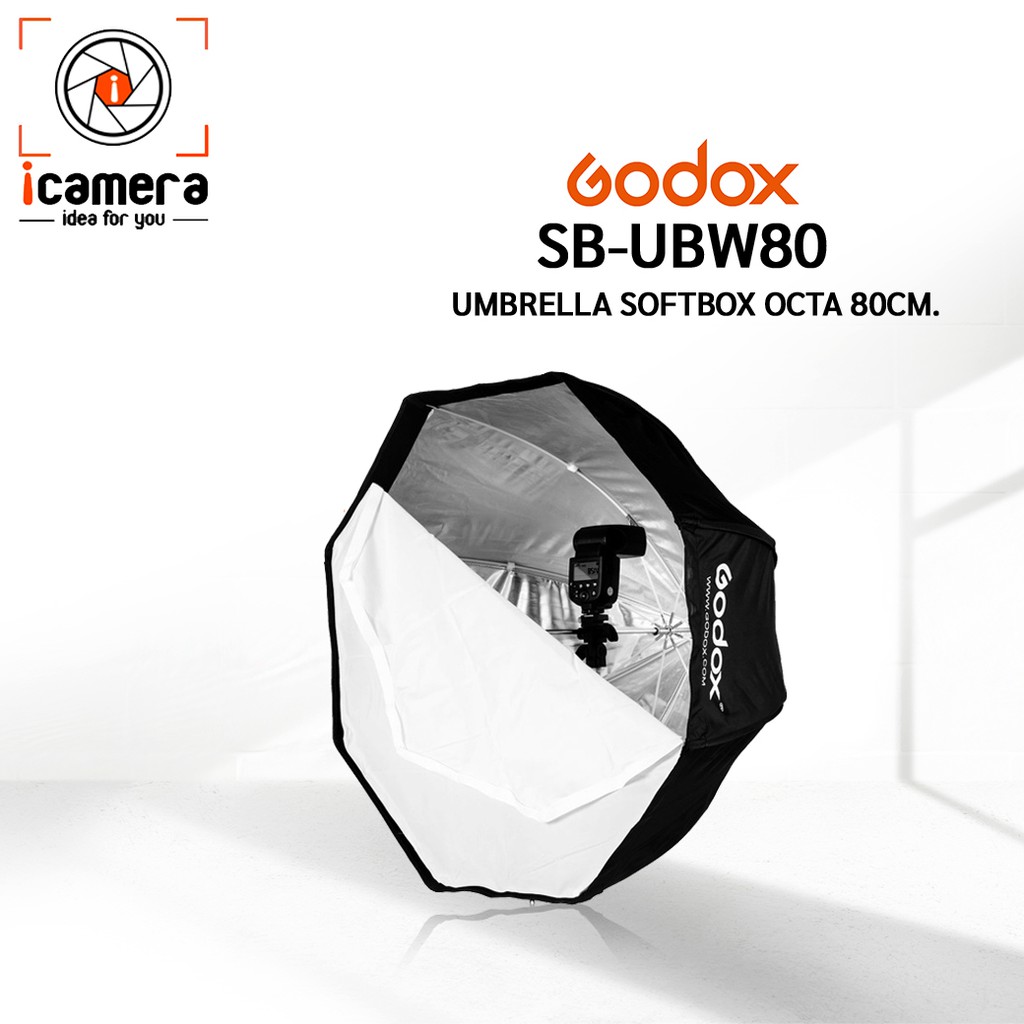 โปรโมชั่น Godox SB-UBW 80 cm. - Umbrella Softbox Octa 80 cm. ร่มซ๊อฟบ๊อก ร่มสะท้อนแสง  ร่มทะลุสีขาว  ร่มสตูดิโอ