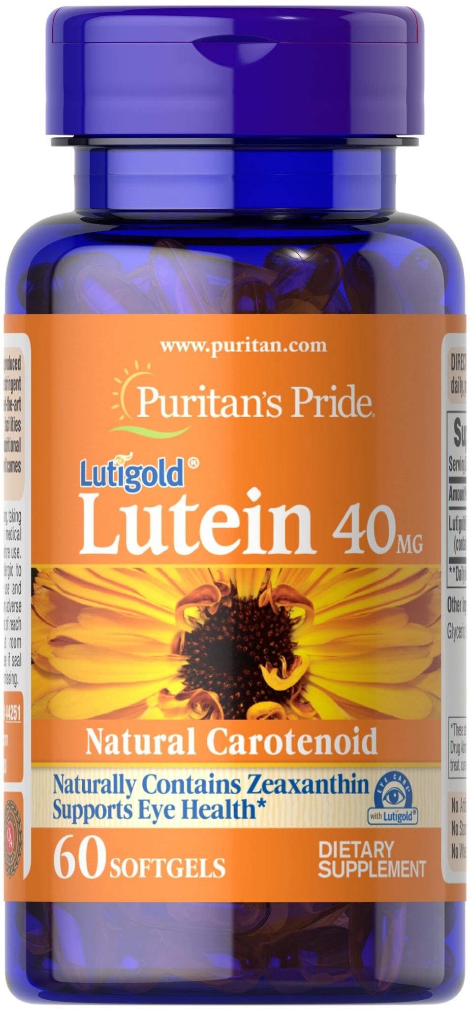 Puritan Pride Lutein 2040 mg Zeaxanthin 60 เม็ด ลูทีน Lazada.co.th