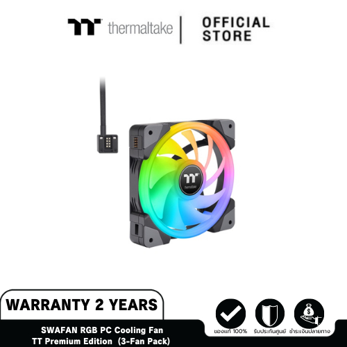 Thermaltake SWAFAN EX12/14 RGB PC Cooling Fan TT Premium Edition (3-Fan Pack) ( CL-F143-PL12SW-A ) ราคา 4,819 บาท*ส่งฟรี