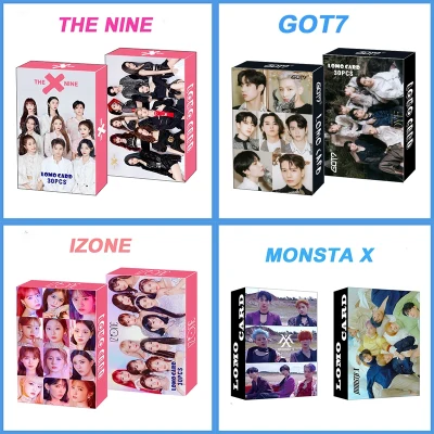 30pcs/set Kpop GOT7 Monsta X IZONE THE NINE TREASURE Lomo Cards photocards HD Photo album K pop cards