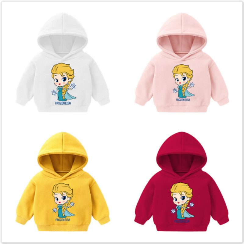 เสื้อกันหนาวเด็กผู้หญิง Frozen การ์ตูน 3-8 ปี เสื้อฮู้ดแขนยาวเด็ก