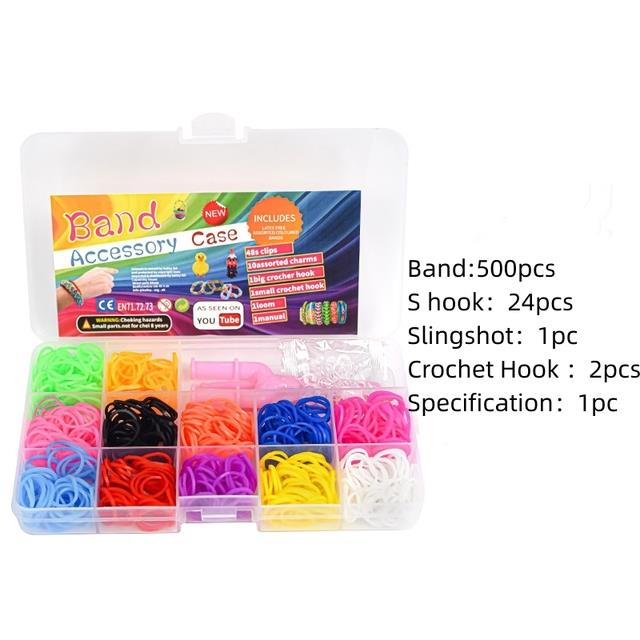 1 Set/box Rubber Loom Band Bracelet Kit Colorful