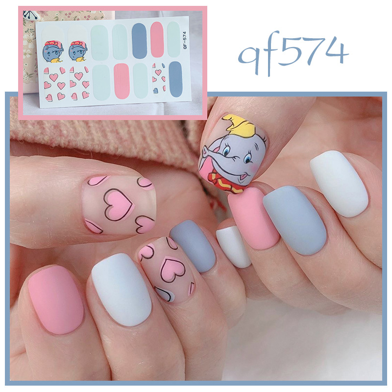 Nhãn Dán Làm Móng Gấu Nhỏ 14 Miếng/tờ Dán Móng Tay Móng Dán Móng Tay Dán Dán Mong Tay Miếng Dán Móng Tay Sticker Dán Móng Tay