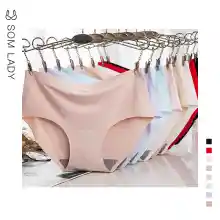 ภาพขนาดย่อของภาพหน้าปกสินค้าSOM LADY กางเกงใน กางเกงในผู้หญิง กางเกงในไร้ขอบ ไร้รอยต่อ กางเกงในผ้าไหม กางเกงในสีพื้น A04 จากร้าน SOM LADY บน Lazada ภาพที่ 2