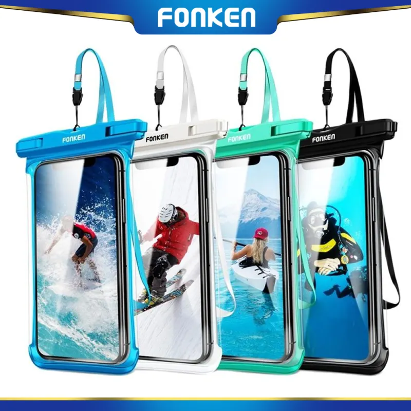 ภาพหน้าปกสินค้าFonken Full Derisplayเคสกันน้ำกระเป๋ากันน้ำกระเป๋าโทรศัพท์ปกคลุมสำหรับIphoneซัมซุงที่มีเชือกเส้นเล็ก จากร้าน FONKEN บน Lazada