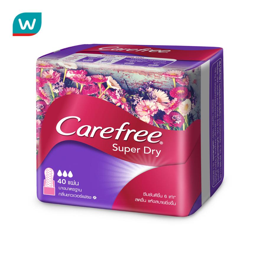 แนะนำ Carefree Super Dry Long Unscented 20s x4 แคร์ฟรี ผ้าอนามัย