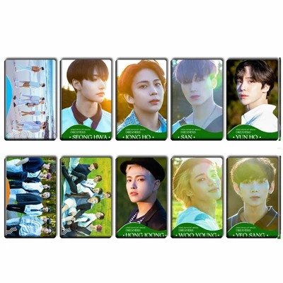 10Pcs/set Kpop ATEEZ Photo Card Stickers PET Stickers For ID Bus Student Card Decorations For Fans Gifts Collection