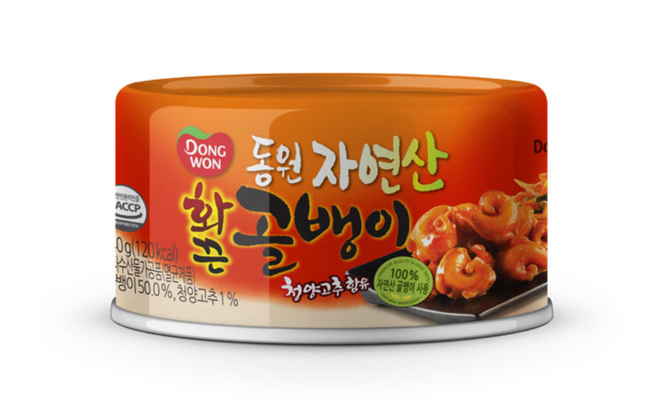 [Original] 화끈한골뱅이 Dongwon Spicy Wild Whelk (หอยกระป๋องรสเผ็ด) 140g
