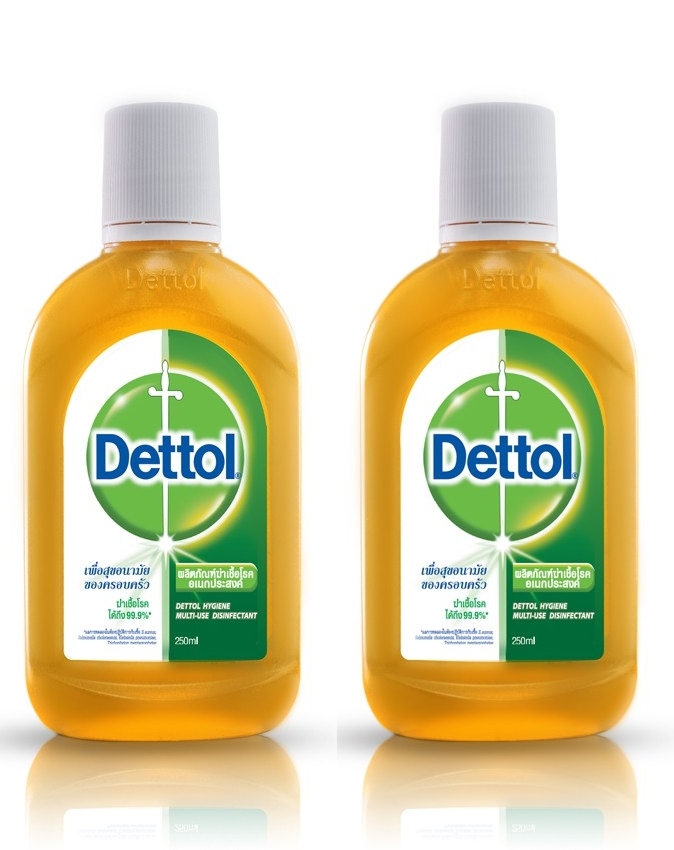 (แพค 2ชิ้น)Dettol Hygiene Multi-use Disinfectant 250ml. เดทตอล ผลิตภัณฑ์ฆ่าเชื้อเอนกประสงค์ 250มล.