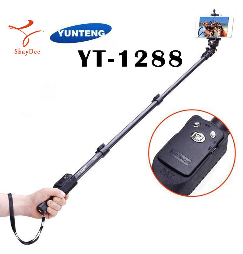 Yunteng Monopod YT1288 Bluetooth Selfieไม้เซลฟี่บลูทูธพร้อมปุ่มซูมเข้าออก รุ่น YT-1288 (Black)