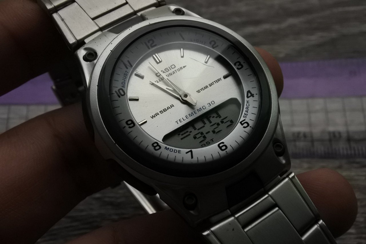 นาฬิกา Vintage มือสองญี่ปุ่น CASIO ILLuminator 2747 AW-80 ระบบ Analog