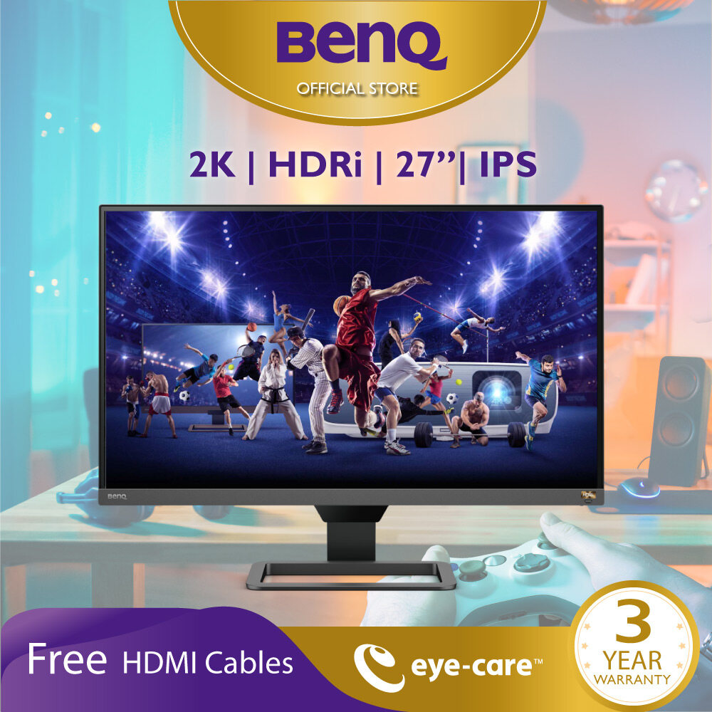 BenQ EW2780Q 27นิ้ว 2K HDRi IPS Eye Care Entertainment Monitor (จอคอมพิวเตอร์27นิ้ว, จอคอมถนอมสายตา)