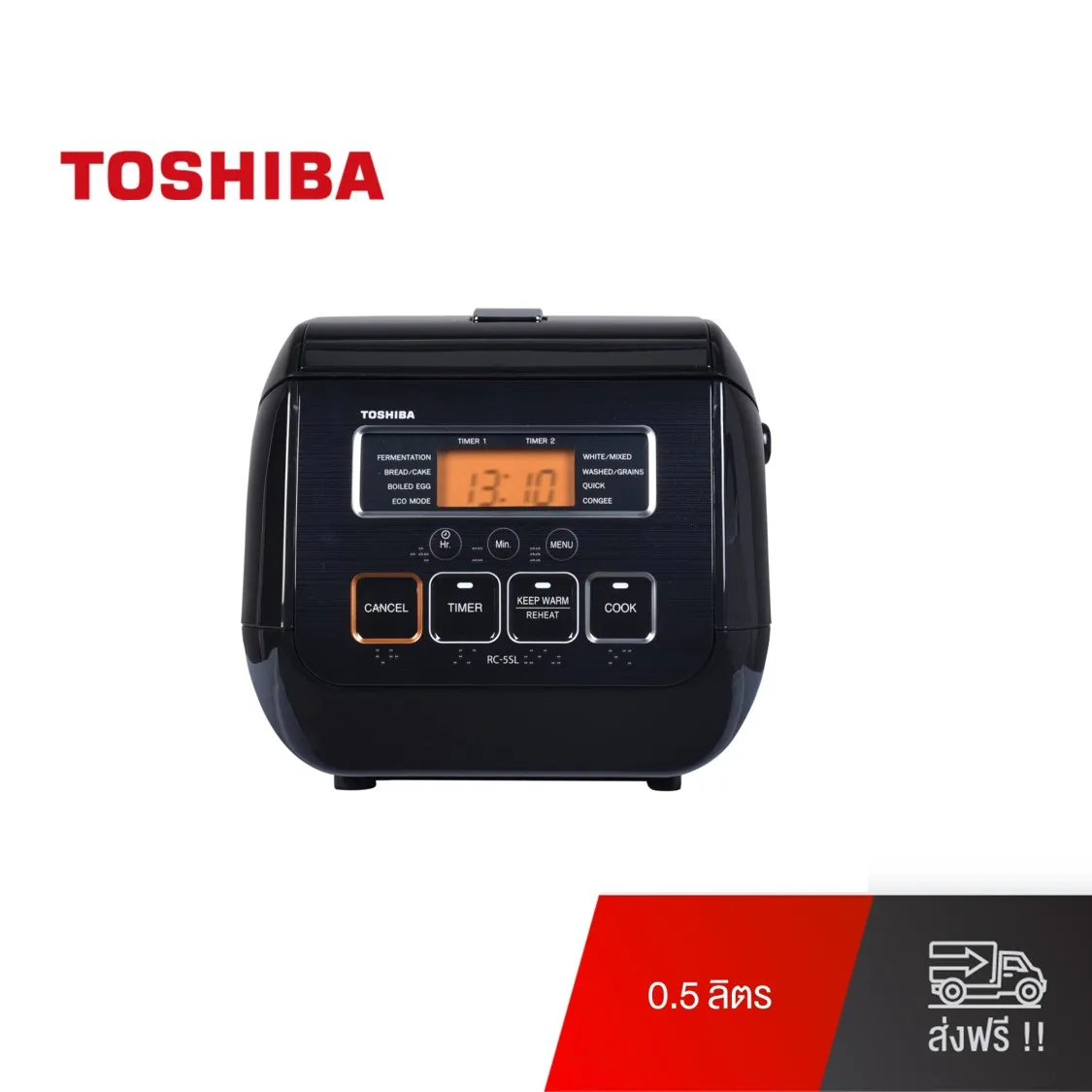 Toshiba หม้อหุงข้าว ดิจิตอล 0.5ลิตร RC-5SL(K)A