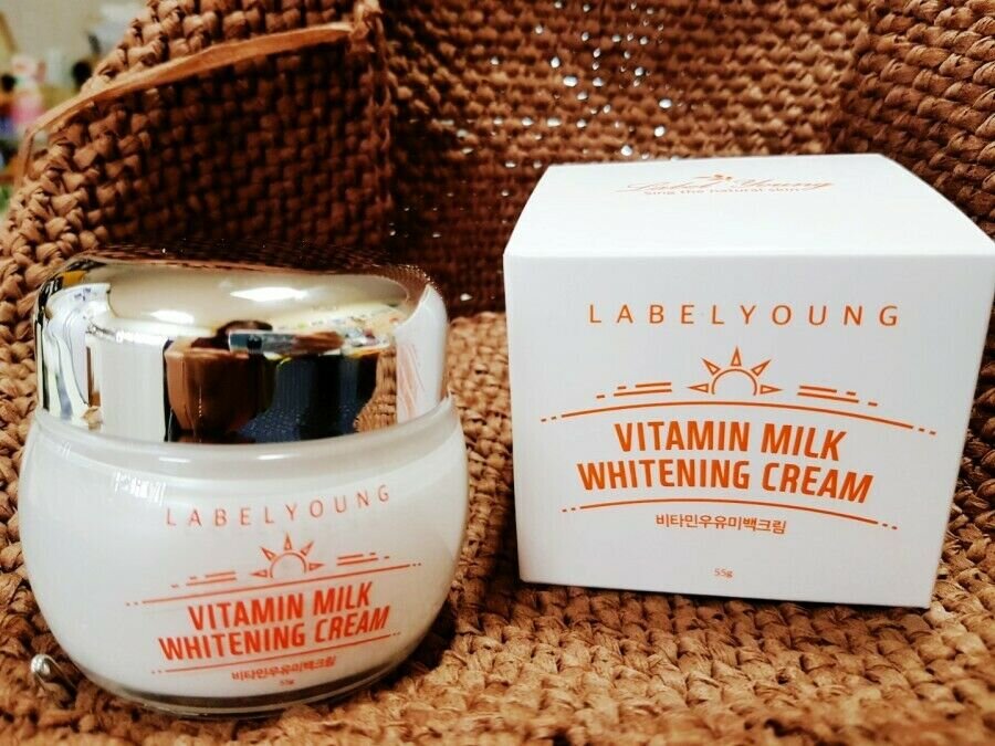 Labelyoung Vitamin Milk Whitening Cream 55g ครีมหน้าสด ครีมน้ำนมเข้มข้น ใช้แล้วโชว์ผิวได้ ให้ความชุ่มชื่นและเพิ่มความขาวกระจ่างใส