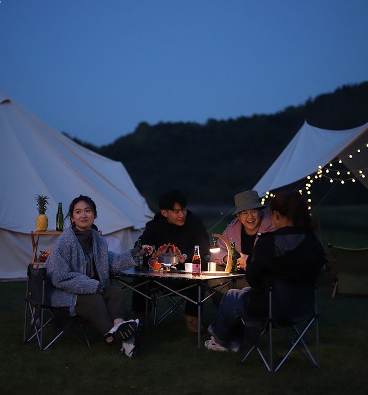 โต๊ะพับได้ โต๊ะพับแคมป์ปิ้ง Folding table แบบพกพ าเหล็ก กลางแจ้ง ในร่ม ...