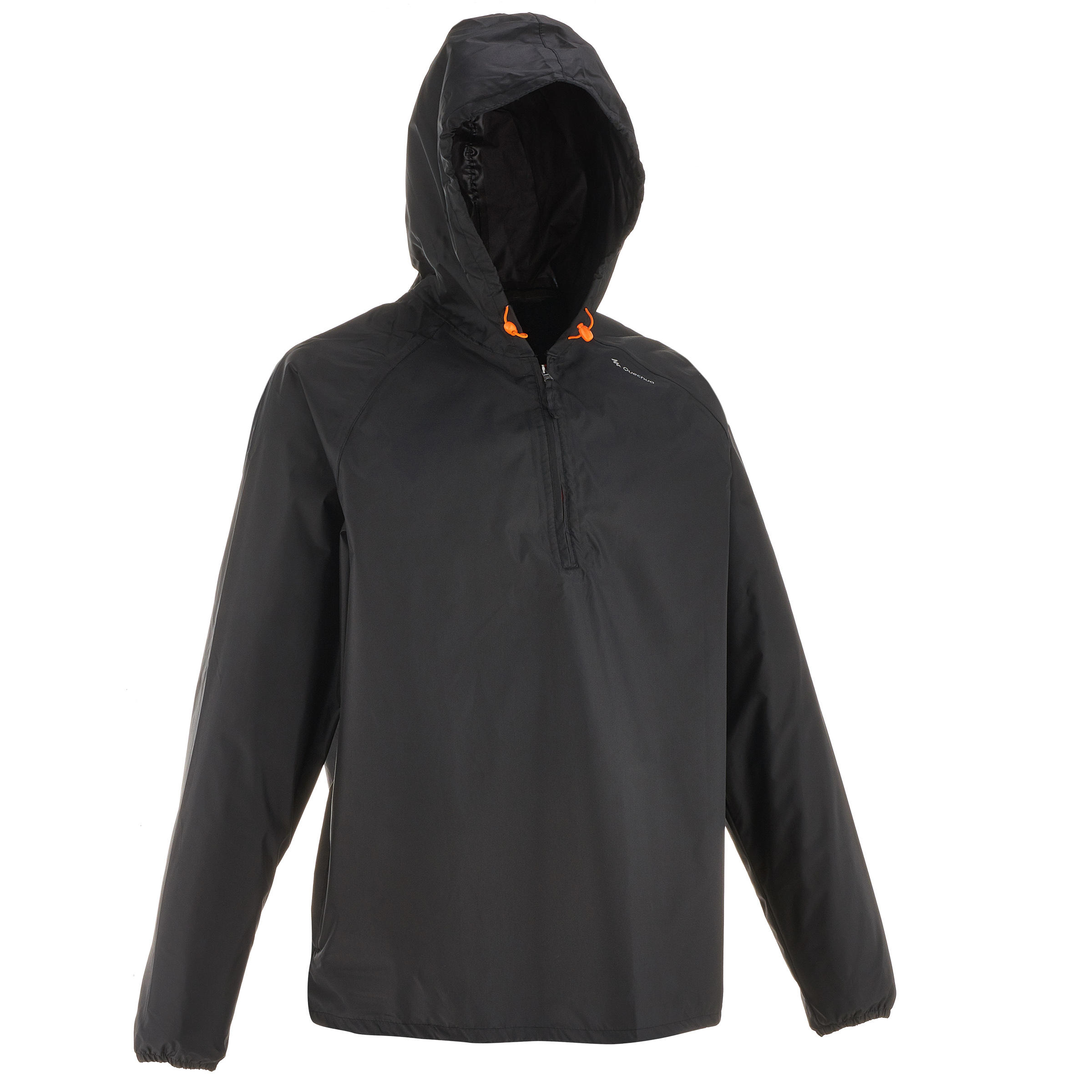เสื้อแจ็คเก็ตกันฝนผู้ชายมีคุณสมบัติกันน้ำสำหรับใส่เดินในเส้นทางธรรมชาติรุ่น NH100 Raincut (สีดำ) เสื้อผ้า เดินป่า เสื้อแจ็คเก็ต เสื้อ