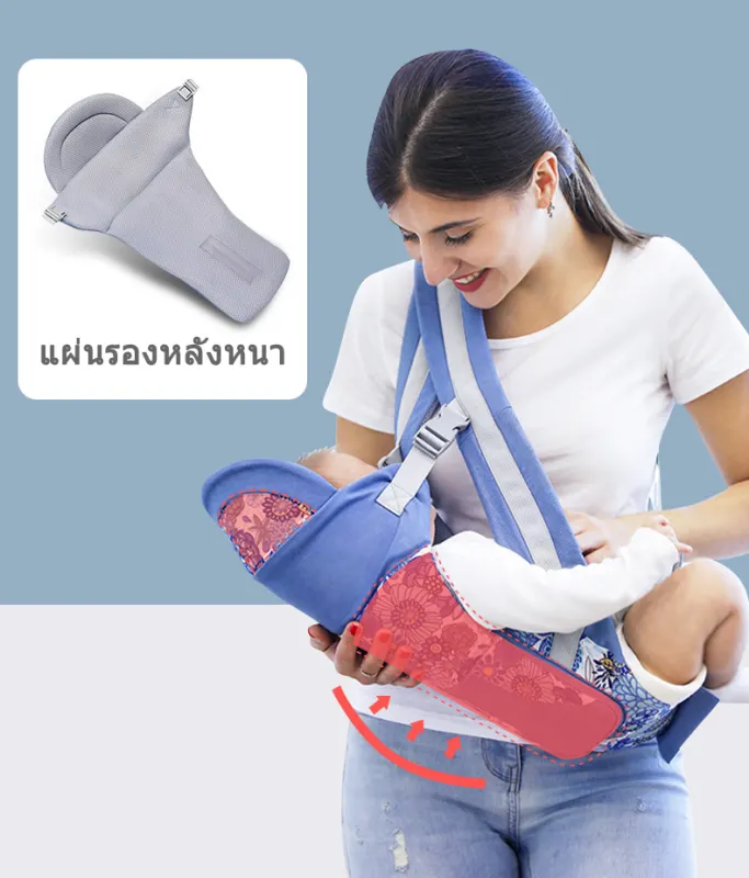 ภาพสินค้าBaby Safe เป้อุ้มเด็ก กระเป๋าอุ้มเด็ก0-30kg ผ้าอุ้มเด็กทารกแรกเกิด ถนอมศรีษะ ที่อุ้มเด็กถอดแยกได้ Baby Carrier จากร้าน BabySafe บน Lazada ภาพที่ 7