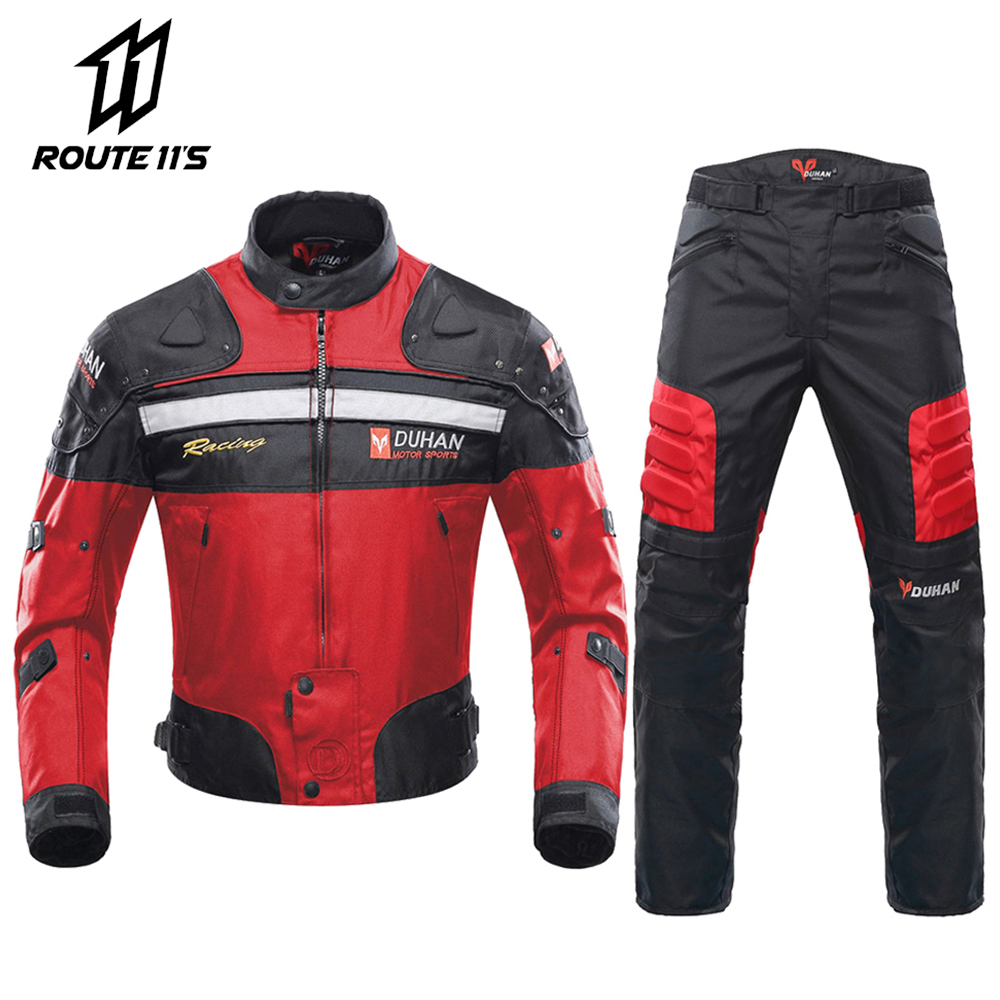 DUHAN รถจักรยานยนต์แจ็คเก็ต Man Motocross ชุดสวมใส่ Chaqueta รถจักรยานยนต์แจ็คเก็ตสำหรับขี่มอเตอร์ไซค์ Moto เสื้อผ้าชุดสำหรับ4ฤดู