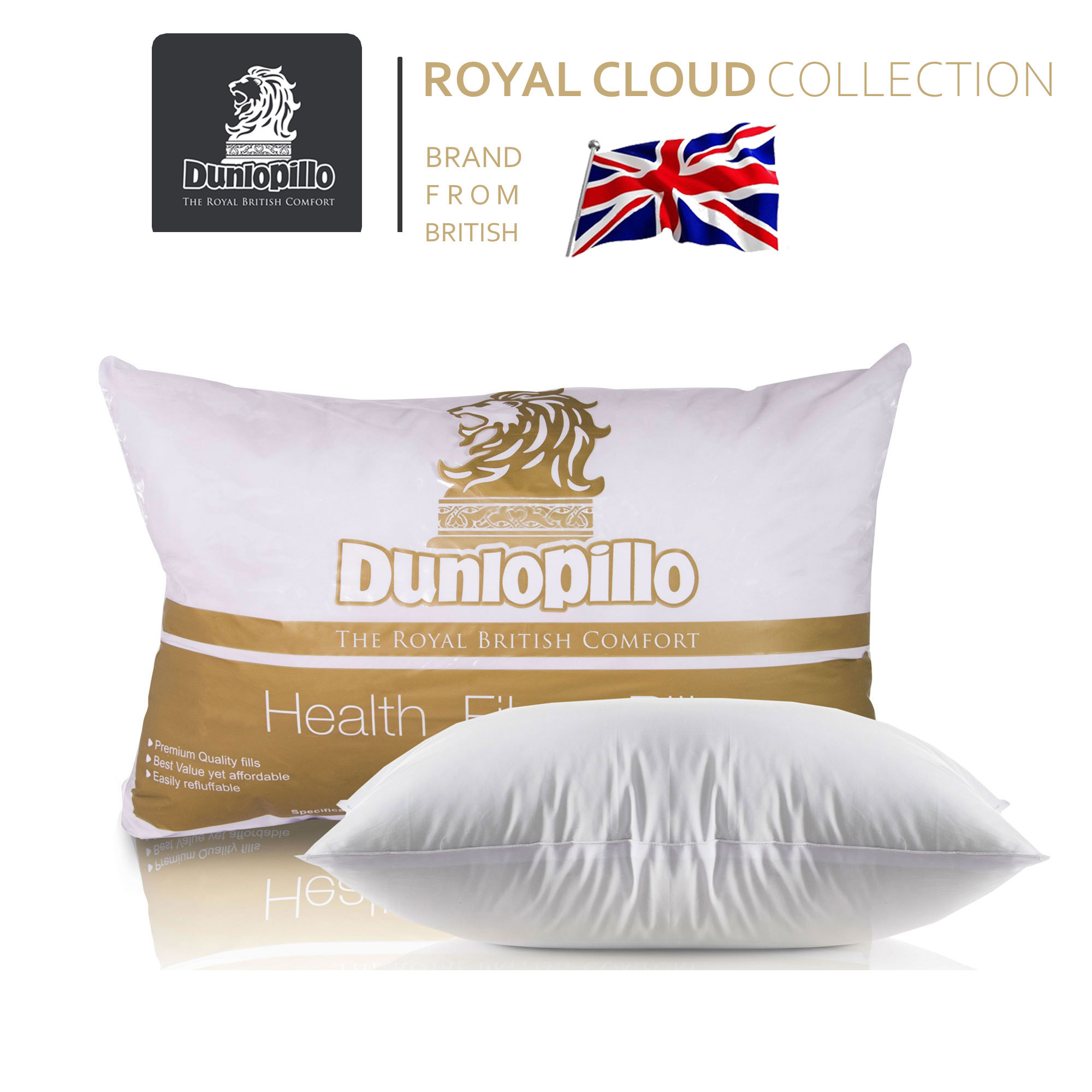 Dunlopillo หมอนหนุนเพื่อสุขภาพ รุ่น Royal Cloud Collection ขนาด 19  x 29